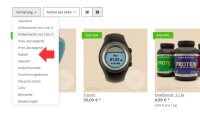 Sortierung nach Rabatt